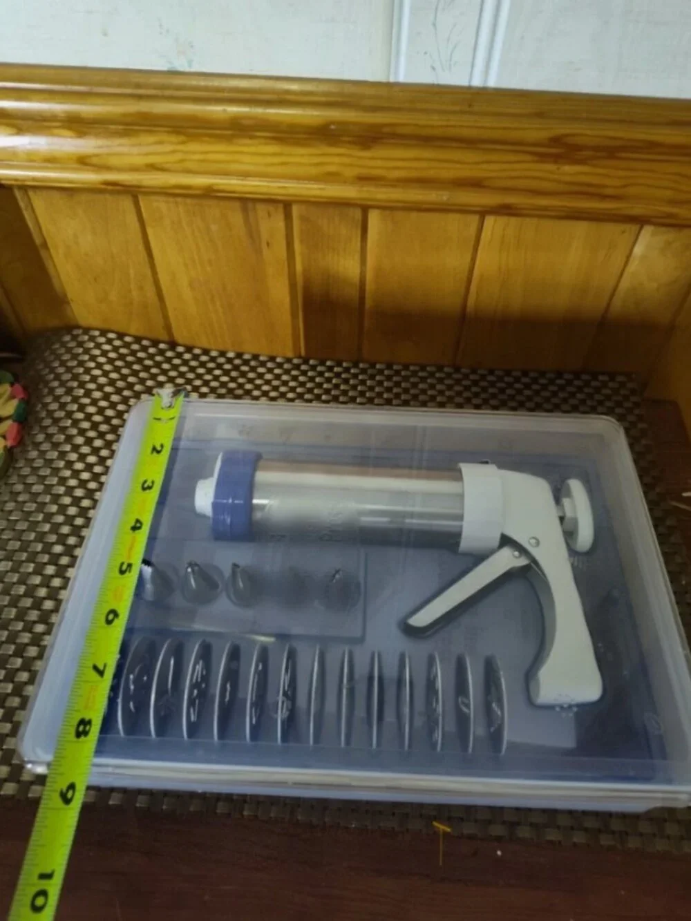 Kuhn Rikon Stainless Steel Cookie Press Set Easy Grip 19 PC Discs Tip Case